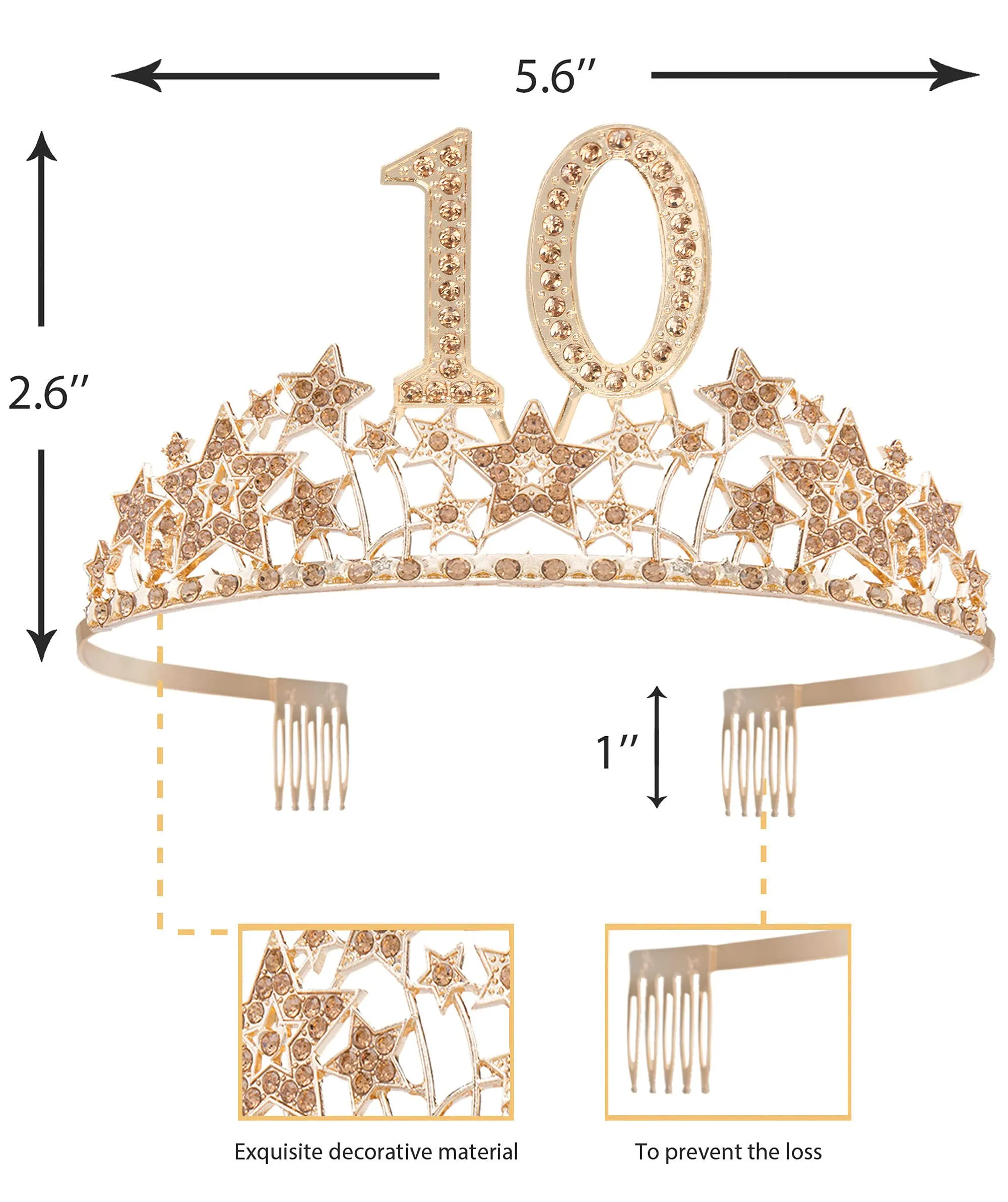 10th Birthday Gifts for Girls, 10th Birthday Tiara and Sash, 10th Birthday Decorations