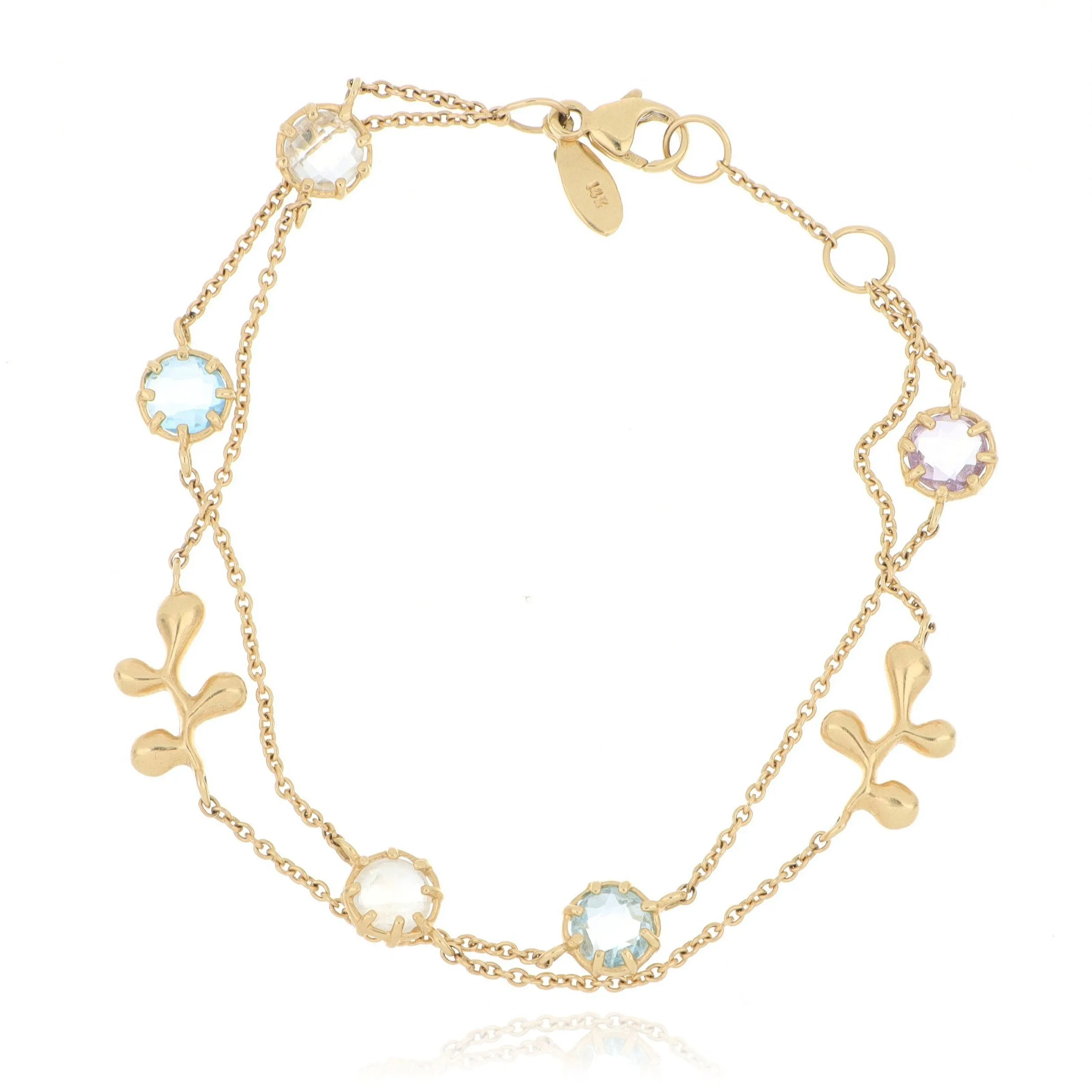 14k Yellow Gold Anzie Multi-stone Bracelet