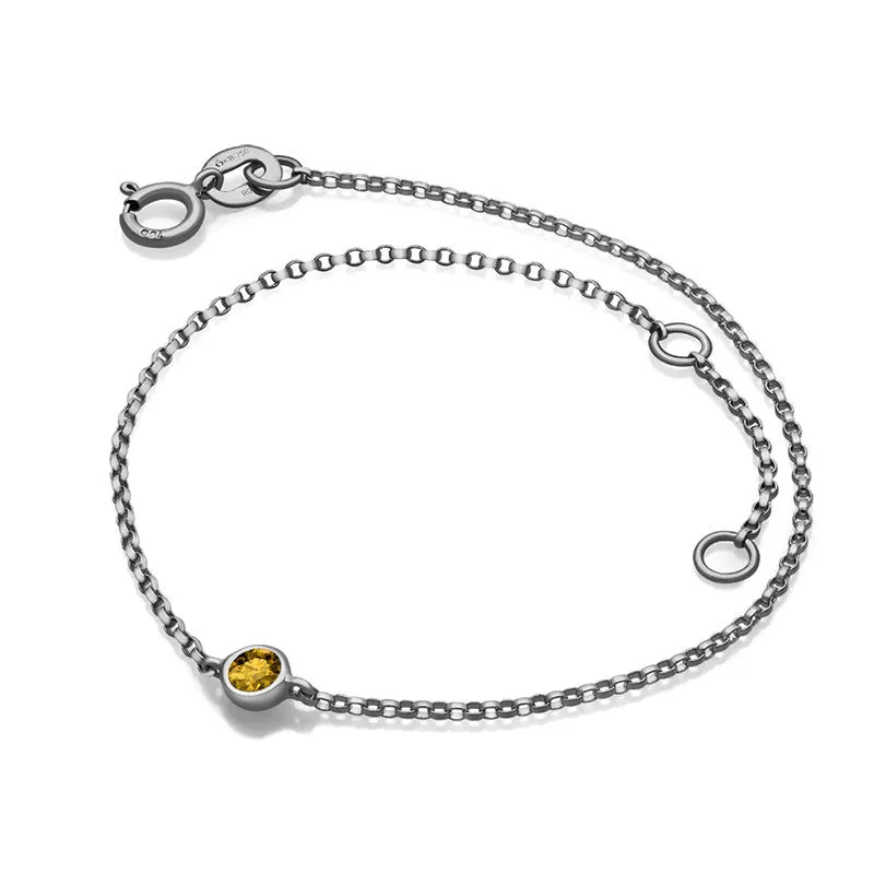 18k Gold November Birthstone Citrine Bracelet