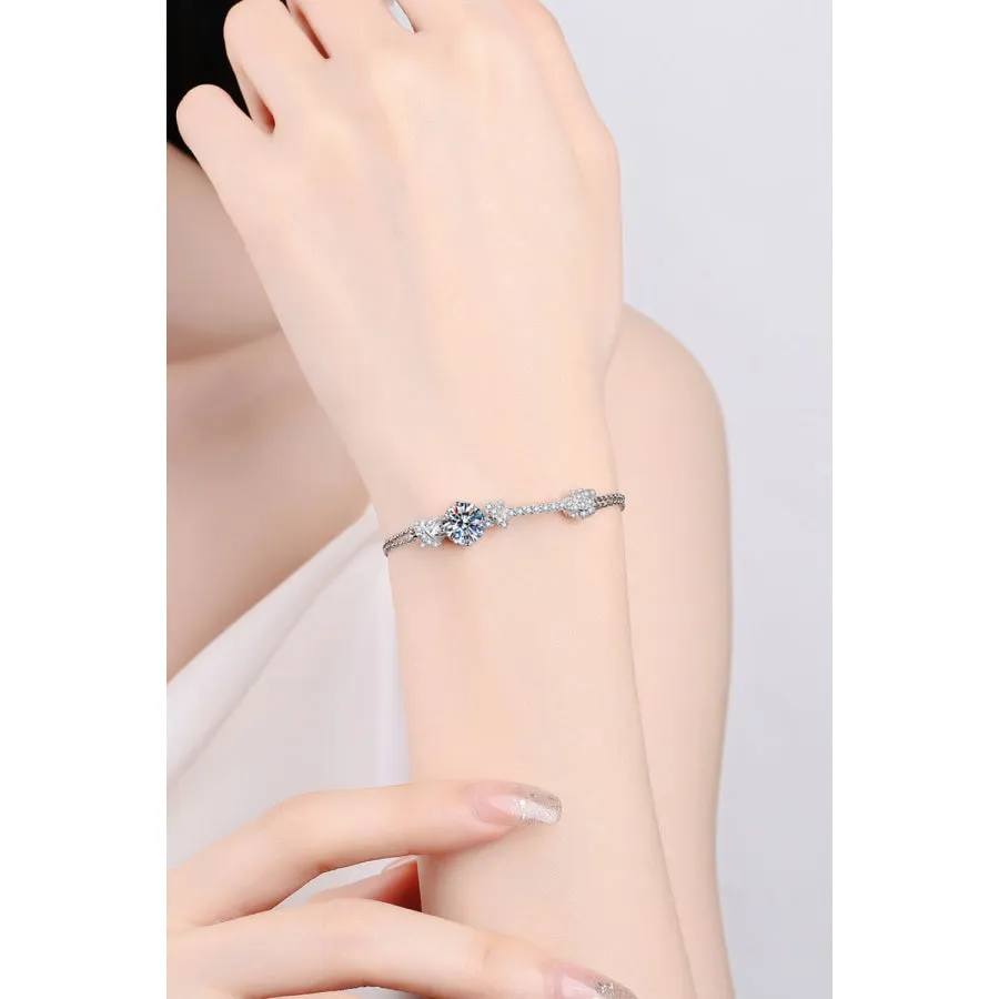 2 Carat Moissanite 925 Sterling Silver Bracelet