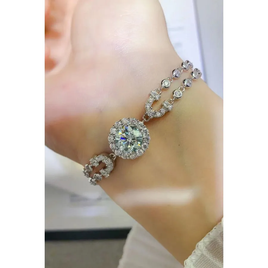 2 Carat Moissanite Double-Layered Bracelet