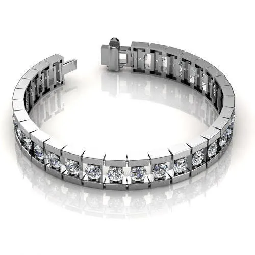 2.00-3.00 CT Round Cut Diamonds - Diamond Bracelet