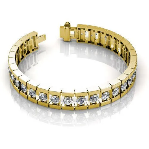 2.00-3.00 CT Round Cut Diamonds - Diamond Bracelet