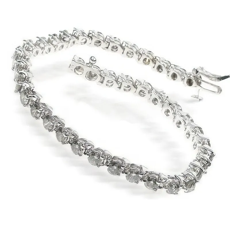 2.00-6.00 CT Round Cut Diamonds - Tennis Bracelet