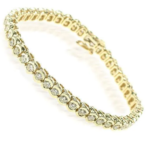 2.00-7.10 CT Round Cut Diamonds - Tennis Bracelet