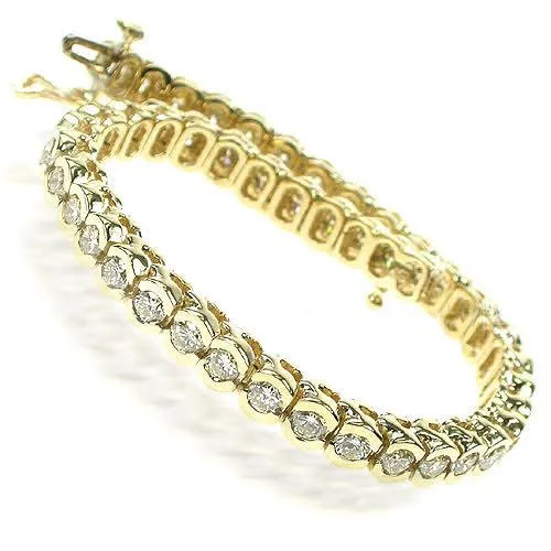 2.00-7.10 CT Round Cut Diamonds - Tennis Bracelet