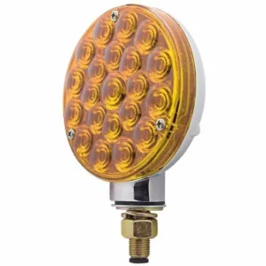 21 LED Single Face Turn Signal Light - Amber LED/Amber Lens