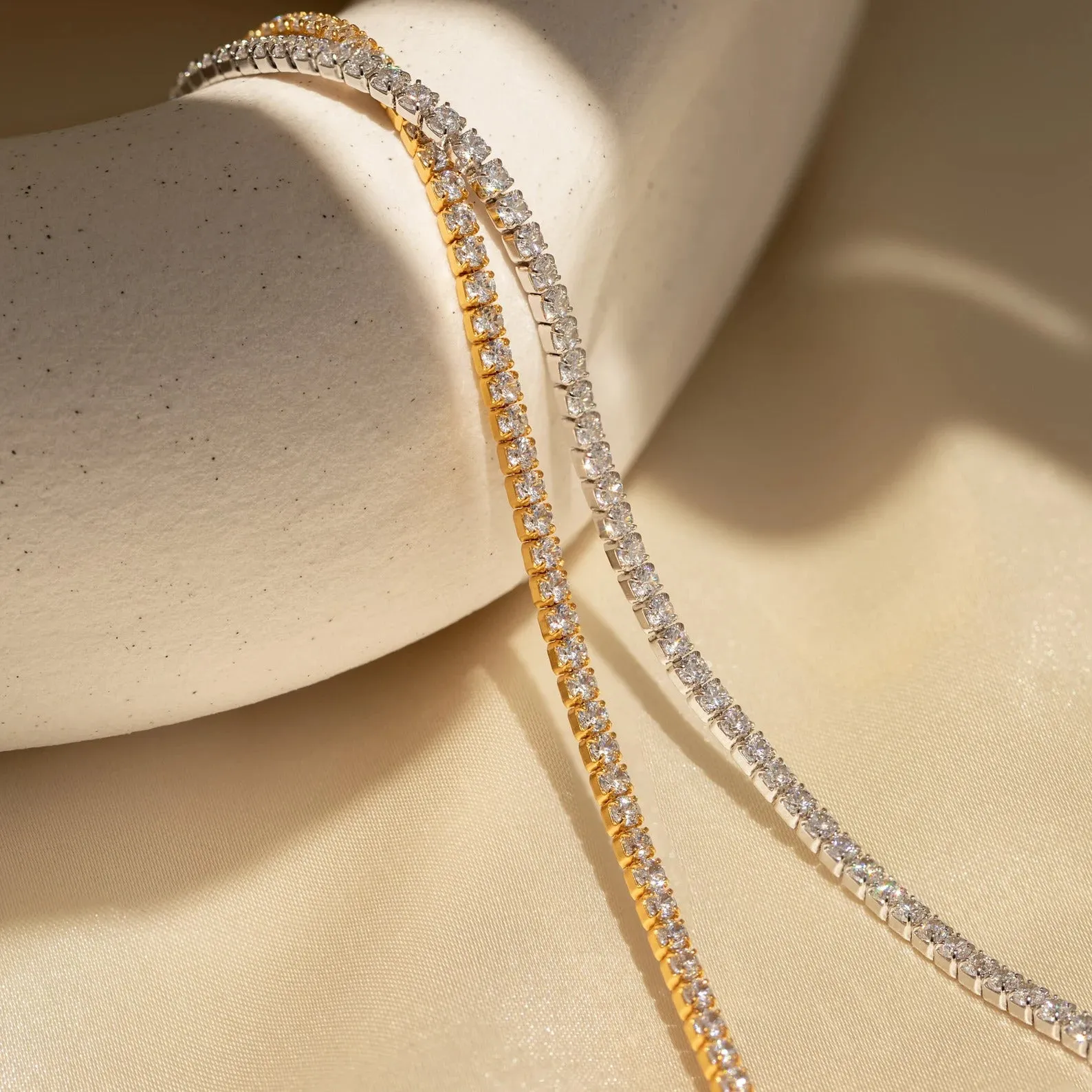 2.5mm Gold CZ Tennis Bracelet