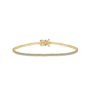 2.5mm Gold CZ Tennis Bracelet