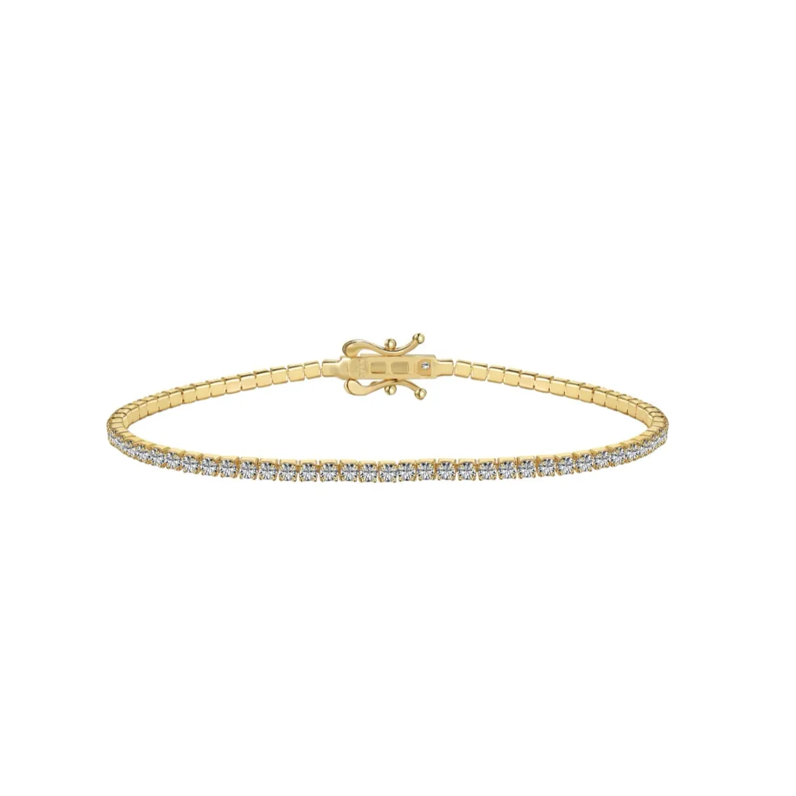 2.5mm Gold CZ Tennis Bracelet