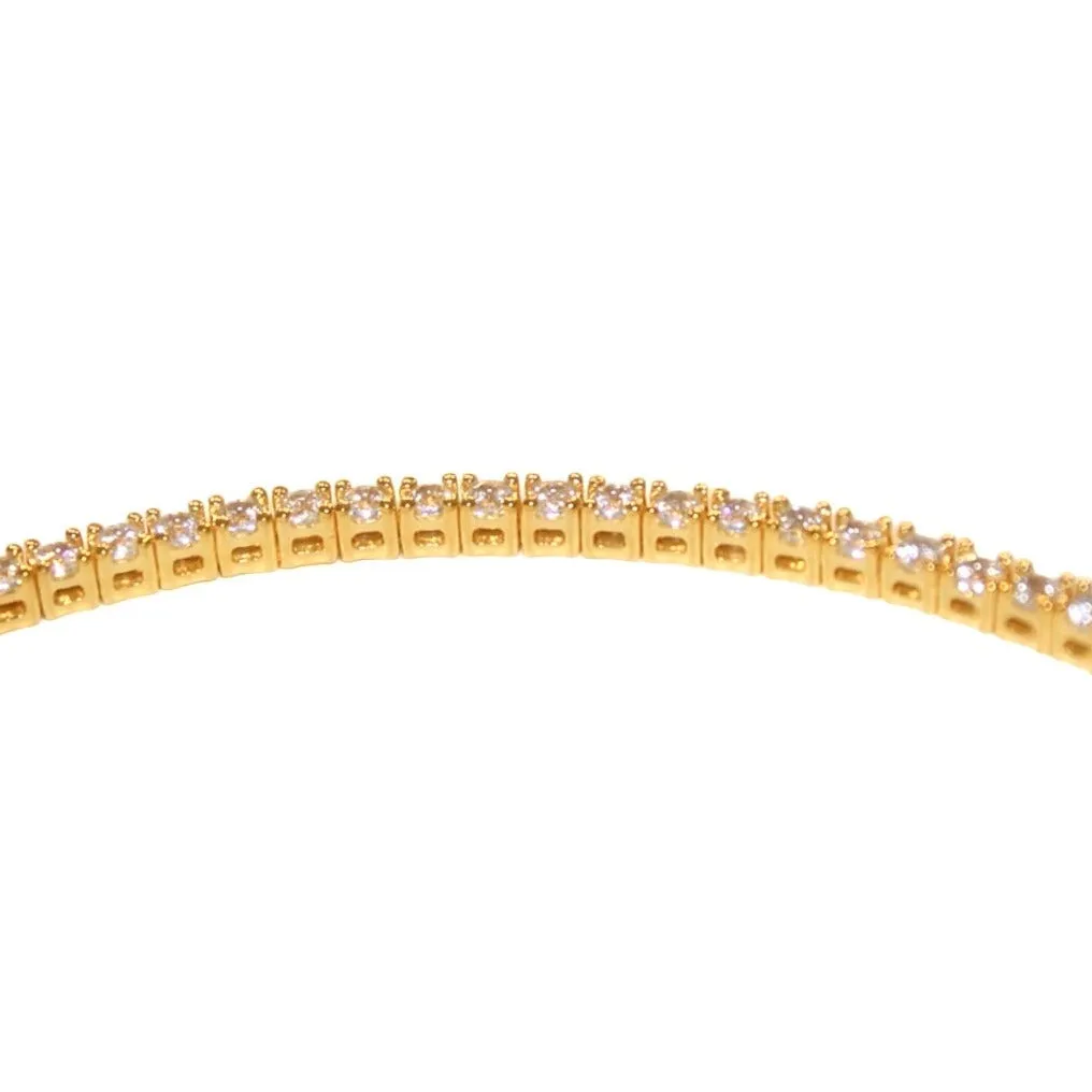 2.5mm Gold CZ Tennis Bracelet