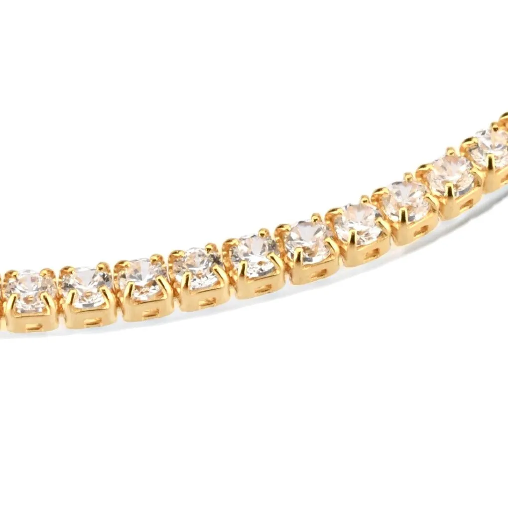 2.5mm Gold CZ Tennis Bracelet