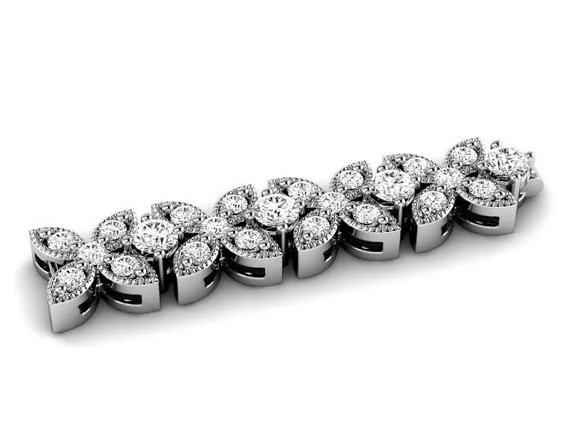 3.20-3.20 CT Round Cut Lab Grown Diamonds - Tennis Bracelet