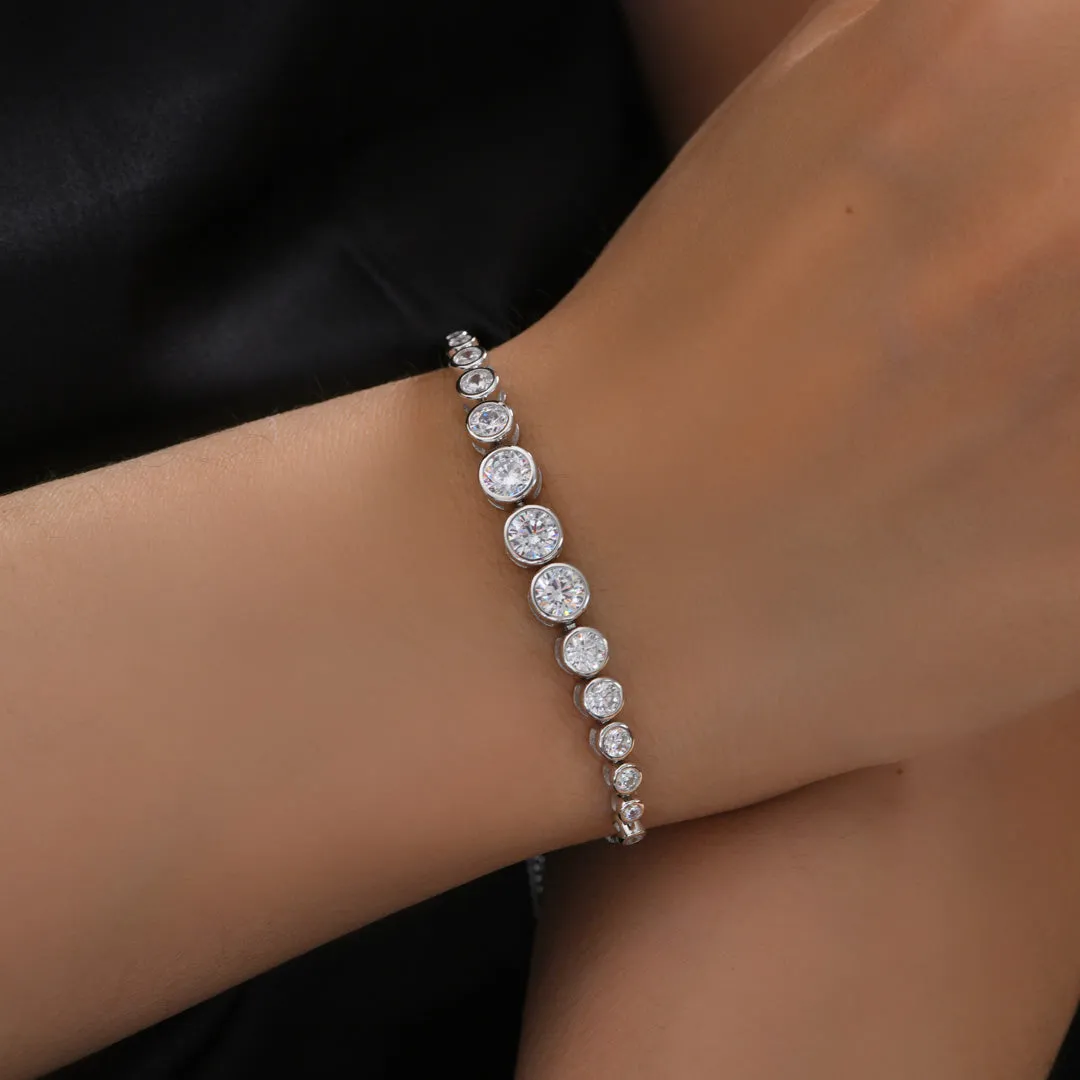 3.5 Carat Bezel Set Bolo Bracelet