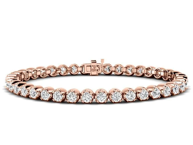 3.50 CT Round Cut Lab Grown Diamonds - Tennis Bracelet