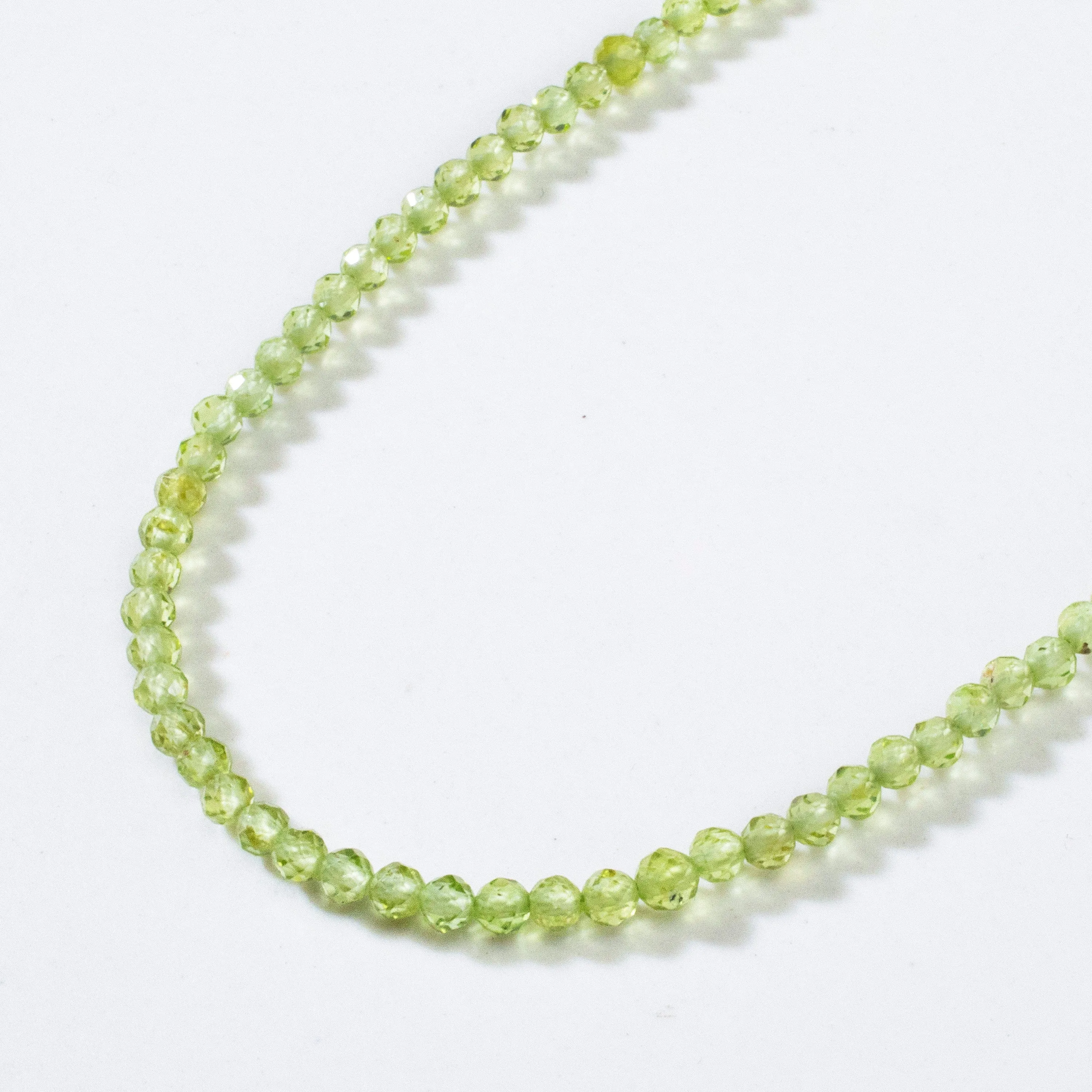 3mm Peridot Faceted 31" Necklace / Multi Wrap Bracelet