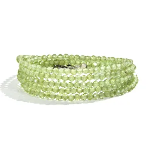 3mm Peridot Faceted 31" Necklace / Multi Wrap Bracelet