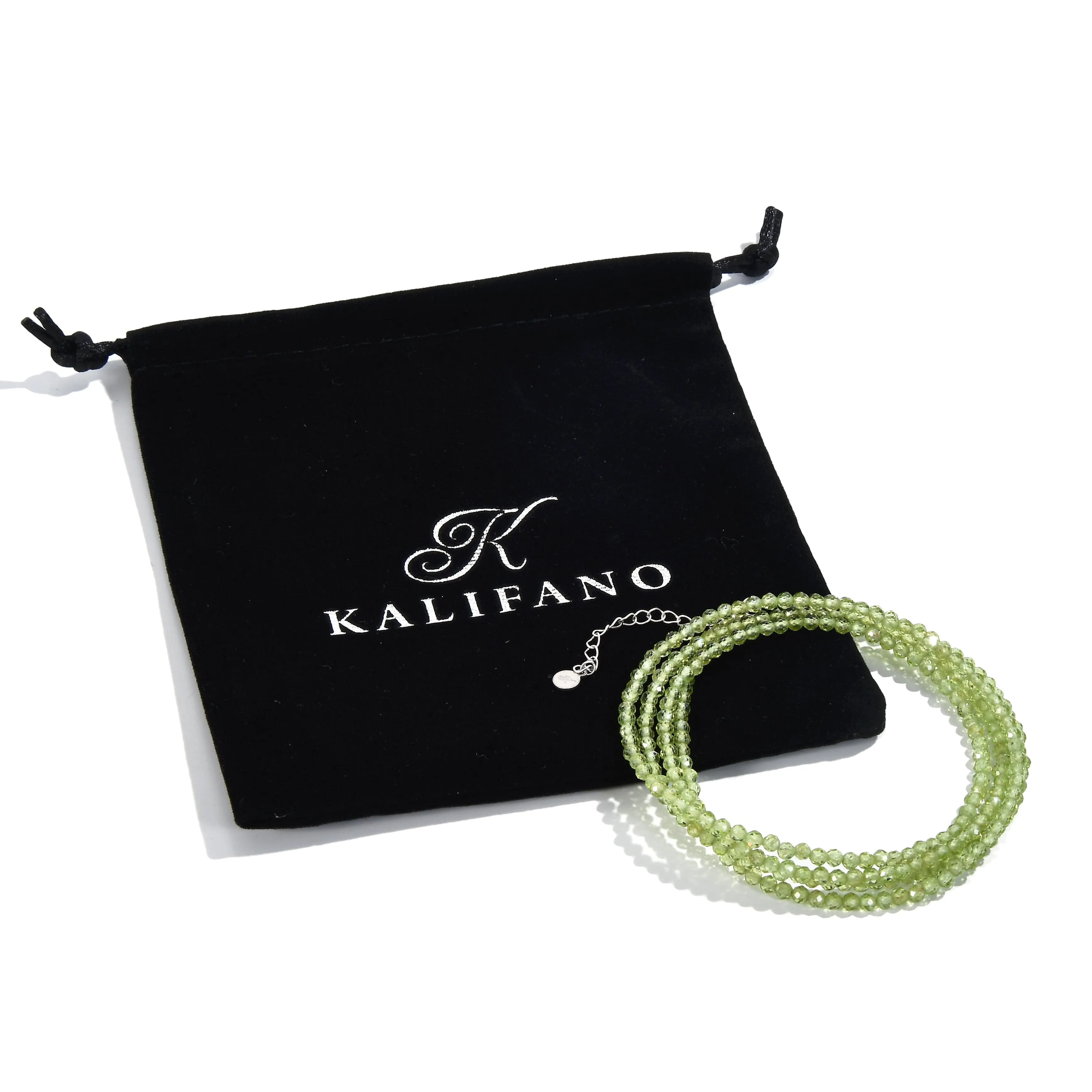 3mm Peridot Faceted 31" Necklace / Multi Wrap Bracelet