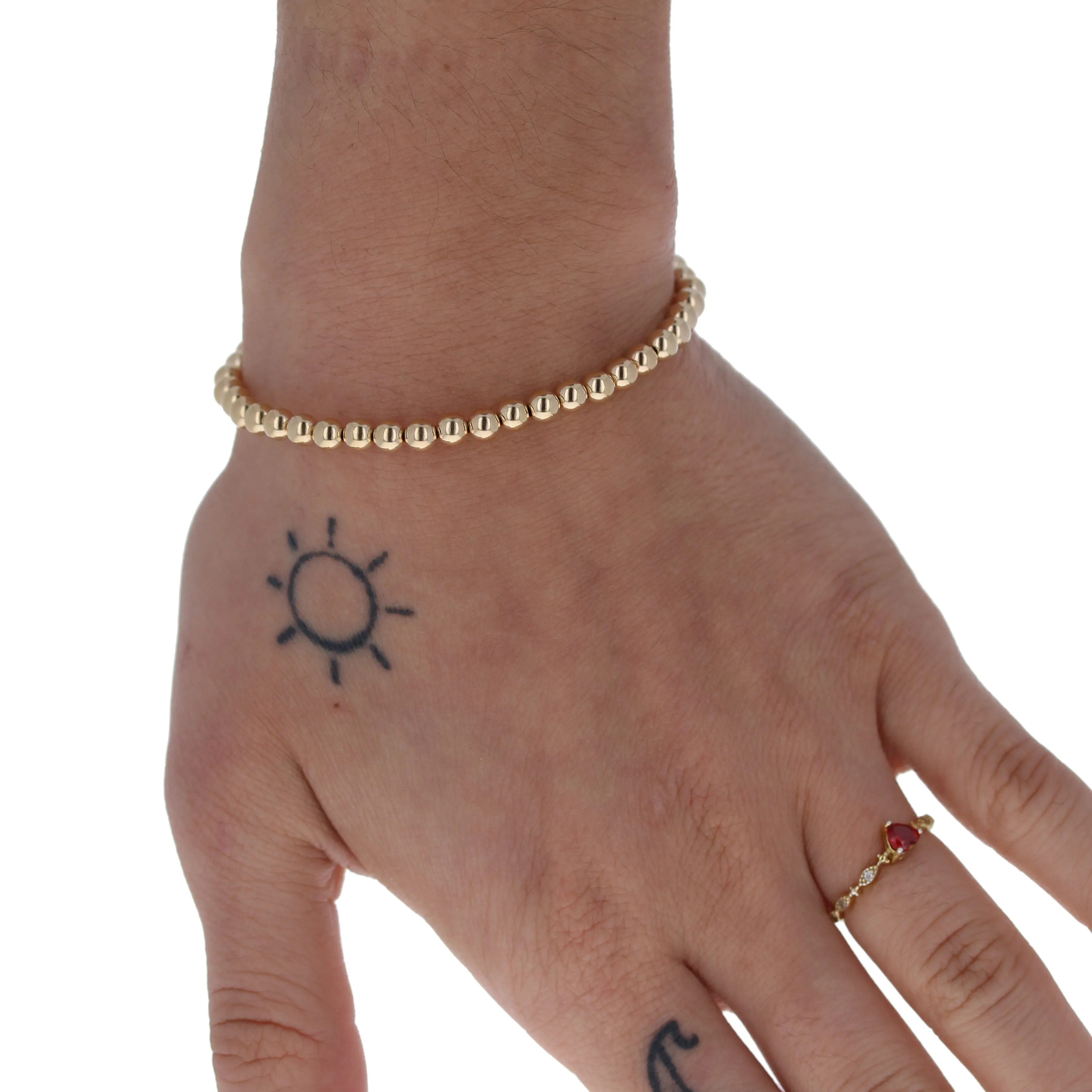 4mm Gold Filled Stretch Bracelet