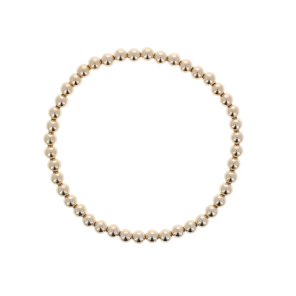 4mm Gold Filled Stretch Bracelet