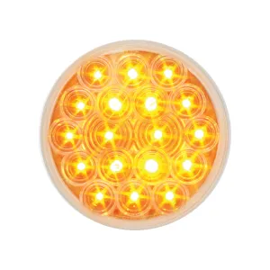 4" FLEET AMBER/CLEAR 18 LED LIGHT W/ GROMMET & PIGTAIL