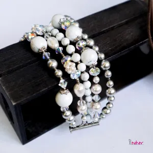 5-Line Bracelet Howlite