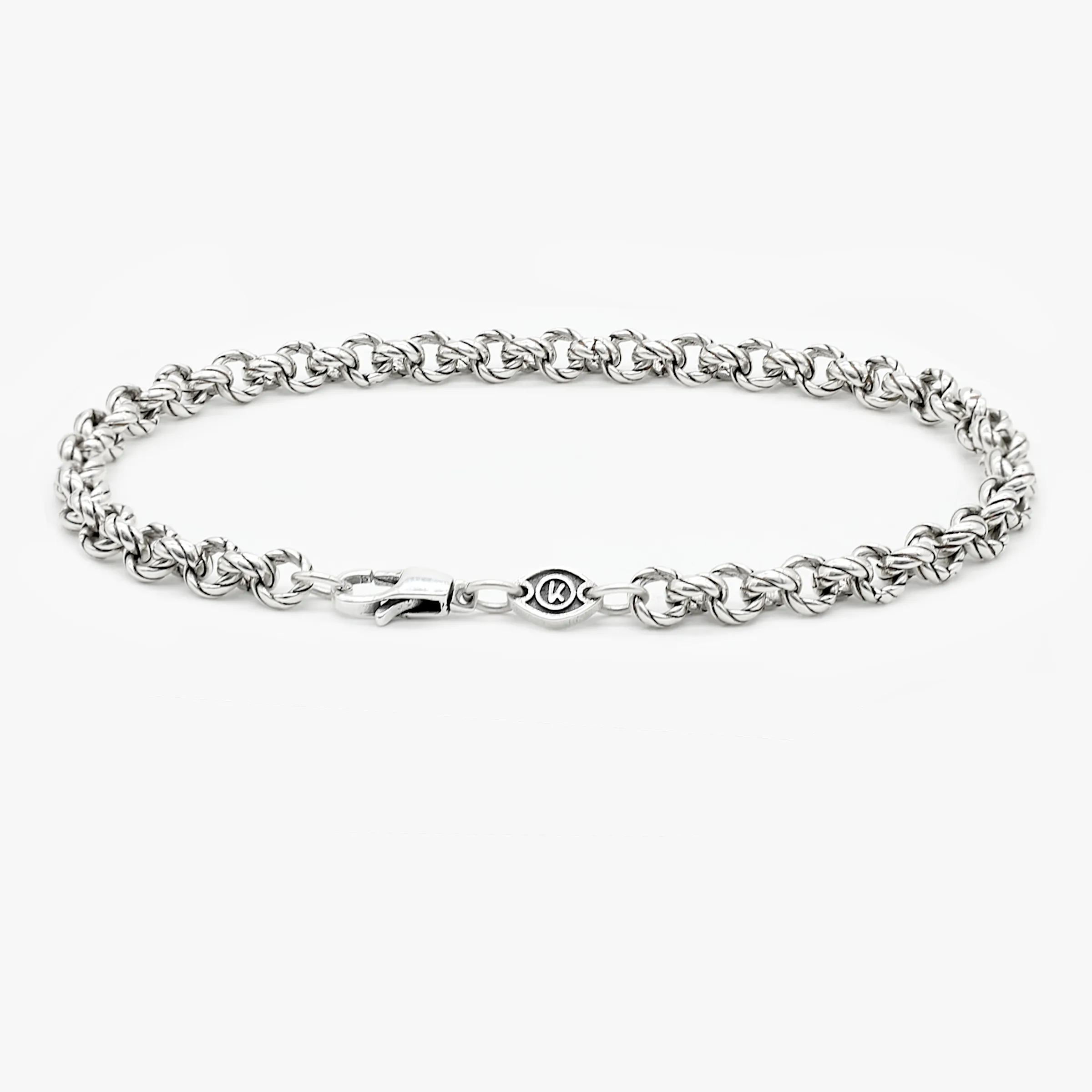 5mm "Bali" Sterling Silver Chain Link Bracelet