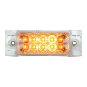 76211 Rectangular Wide Angle Spyder LED Marker & Turn Light (AMBER/CLEAR) #76211