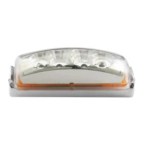 77961 RECT. SPYDER AMBER 4LED LIGHT, CLEAR LENS