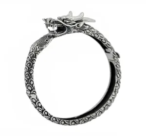 925 sterling silver dragon cuff bangle