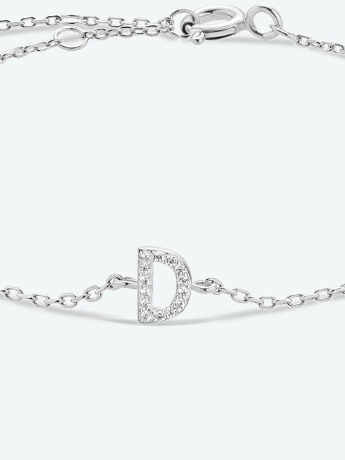 A To F Zircon 925 Sterling Silver Bracelet