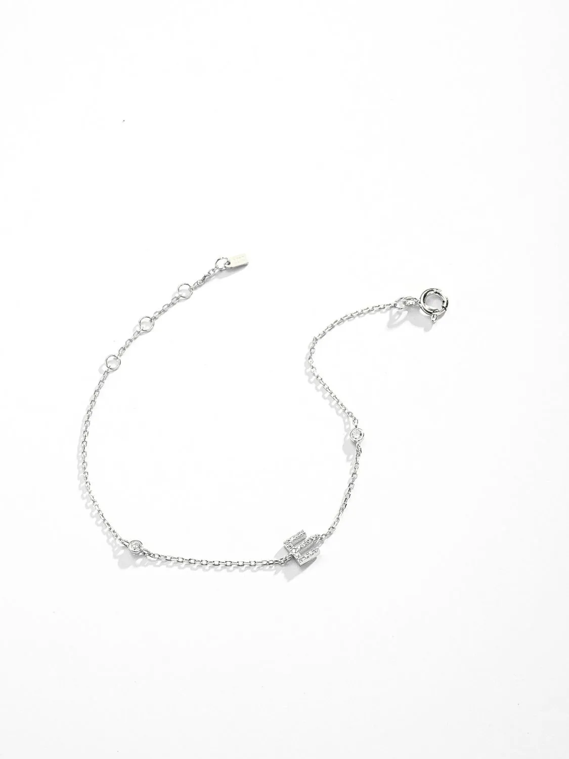 A To F Zircon 925 Sterling Silver Bracelet