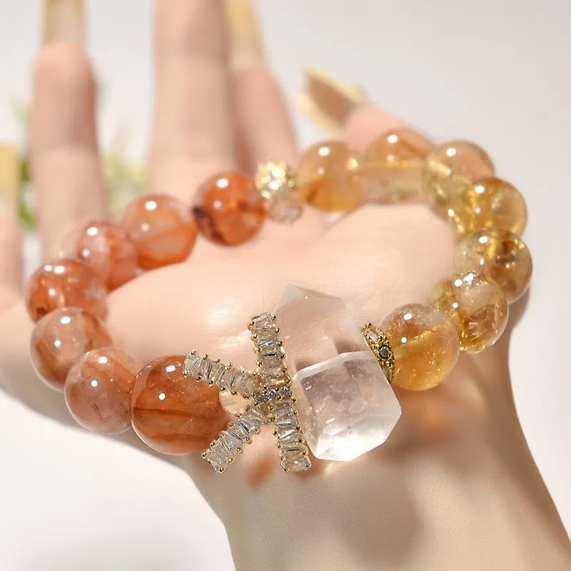 Abundance - Citrine & Red Agate Bracelet