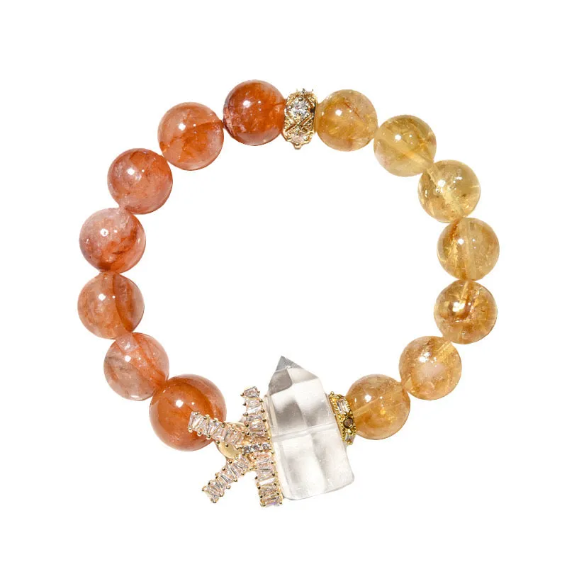 Abundance - Citrine & Red Agate Bracelet