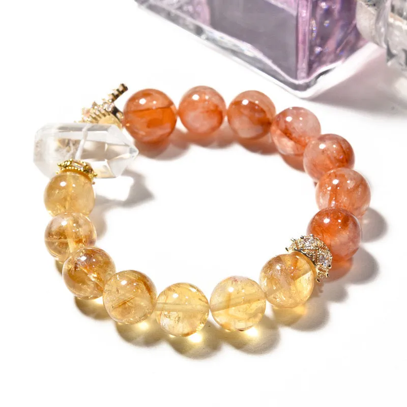 Abundance - Citrine & Red Agate Bracelet