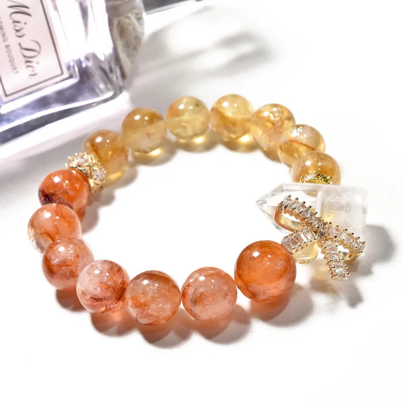 Abundance - Citrine & Red Agate Bracelet