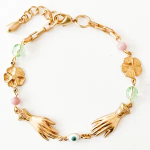 Adjustable Pastel Charm Bracelet