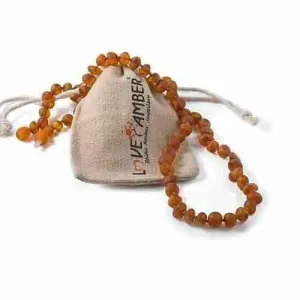 Adult Cocoa Raw Cognac Baltic Amber Anklet