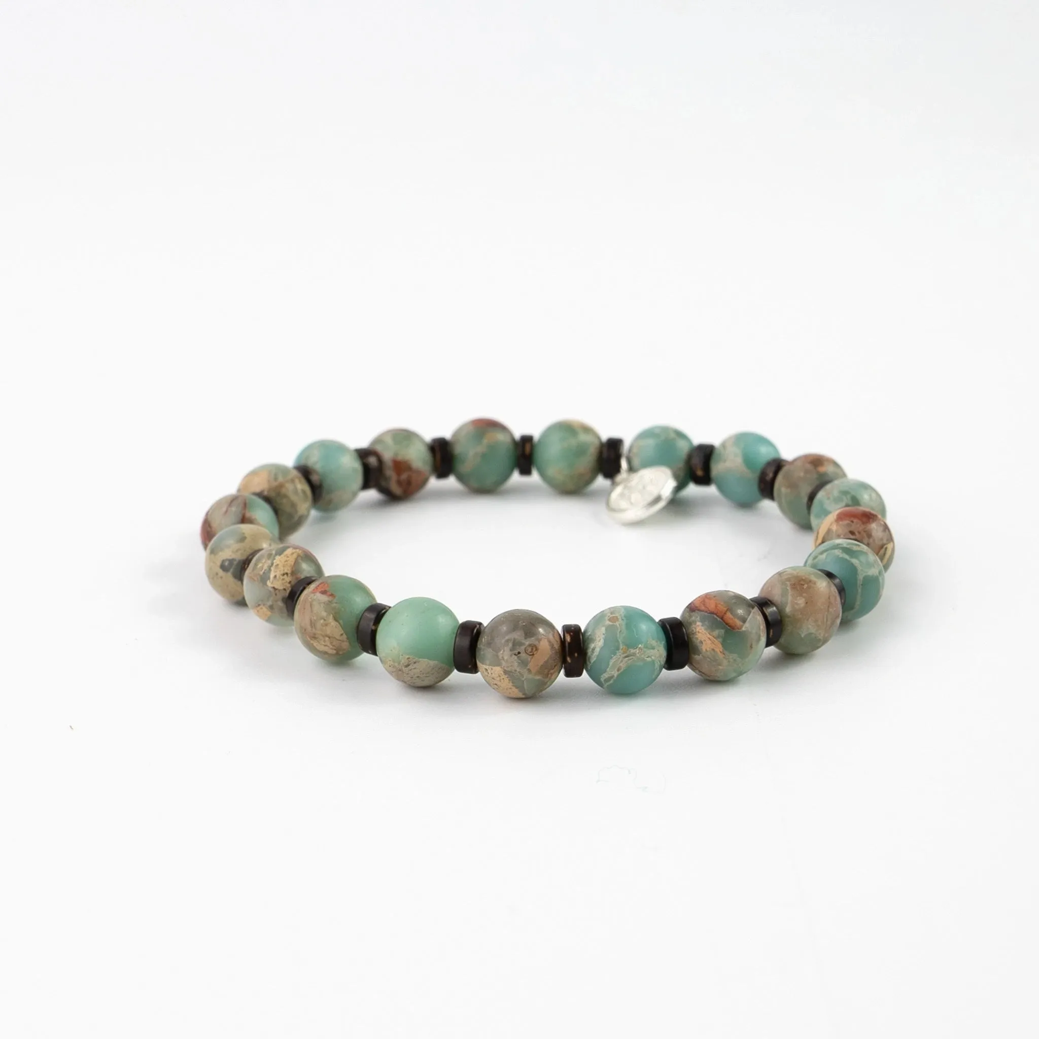 Agalmatolite Stone Beaded Bracelet