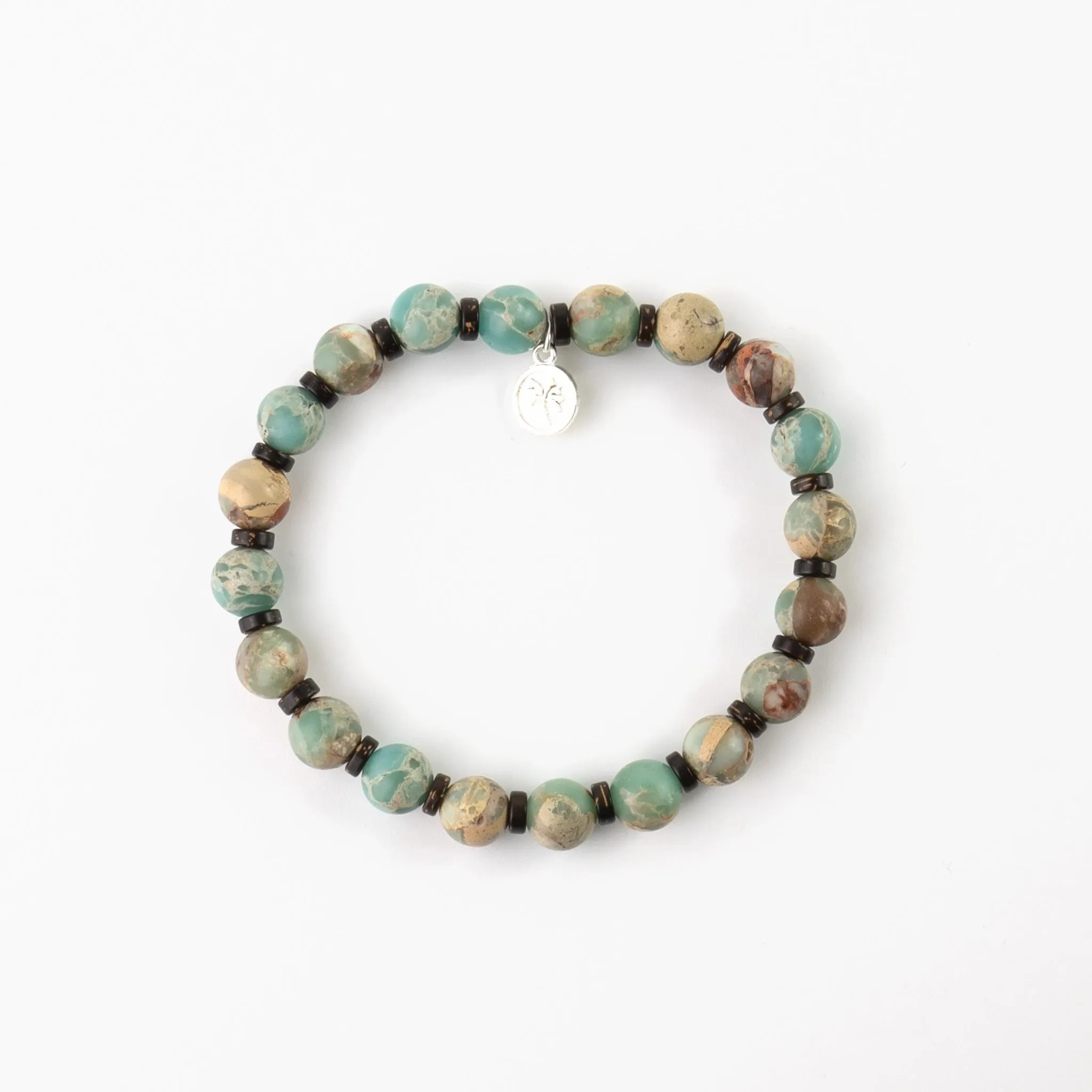 Agalmatolite Stone Beaded Bracelet