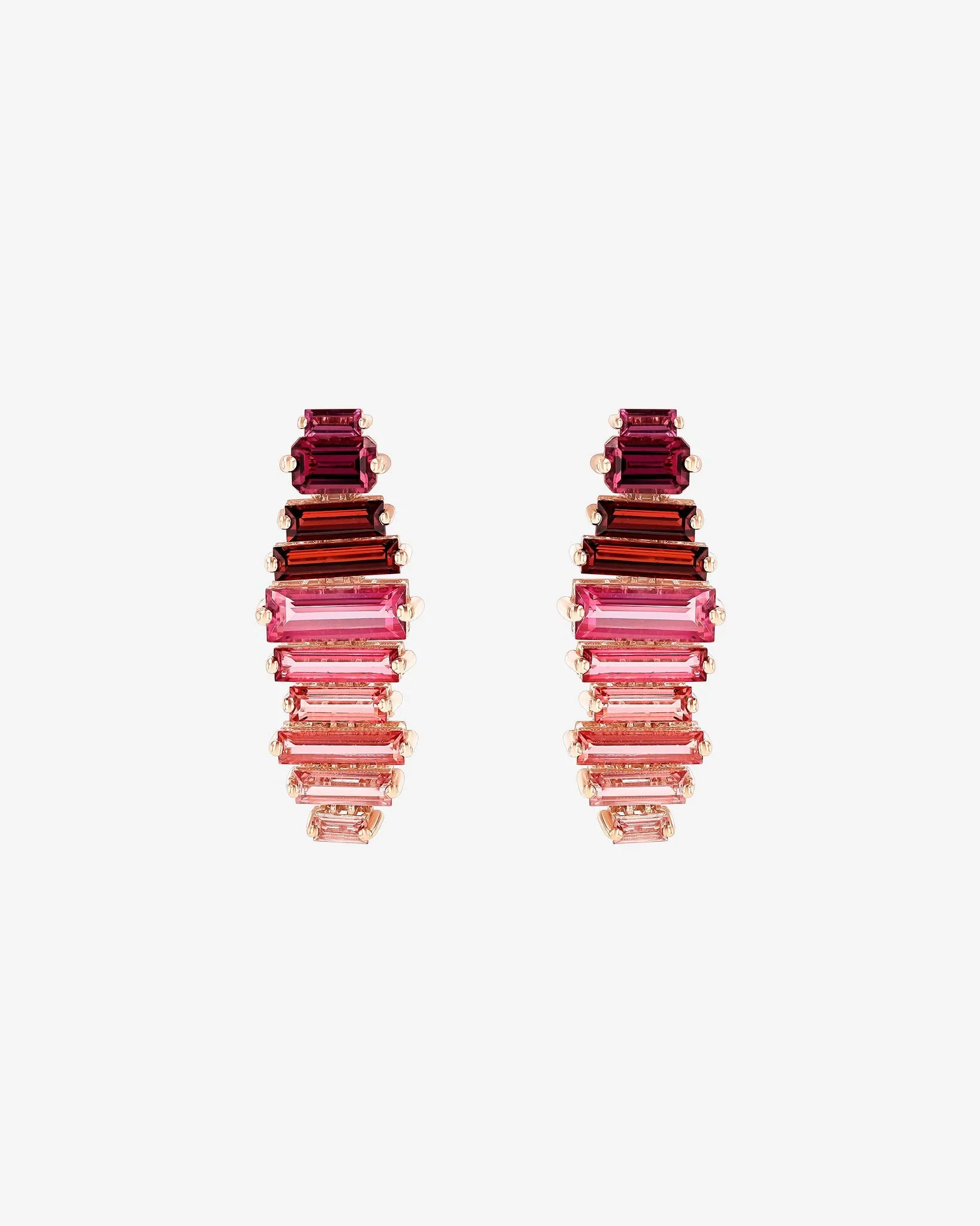 Amalfi Horizontal Red Ombre Drop Earrings