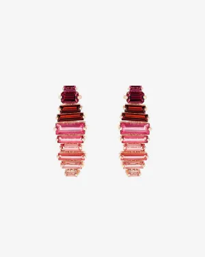 Amalfi Horizontal Red Ombre Drop Earrings