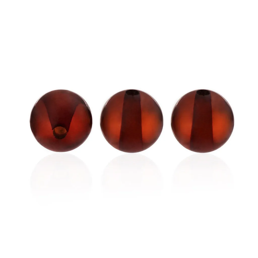 Amber Beads, Polished Round, Brown