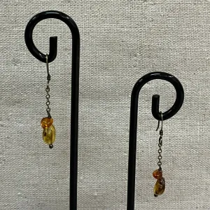 Amber Dainty Chain Earrings