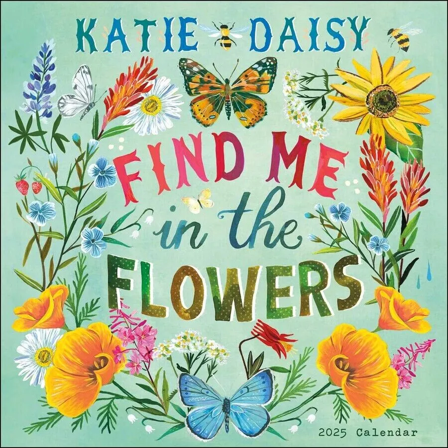 Amber Lotus Katie Daisy 12x12 2025 Wall Calendar