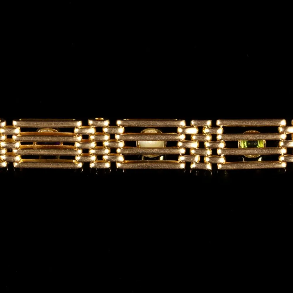 Antique Victorian 15Ct Gold Suffragette Bracelet Circa 1900