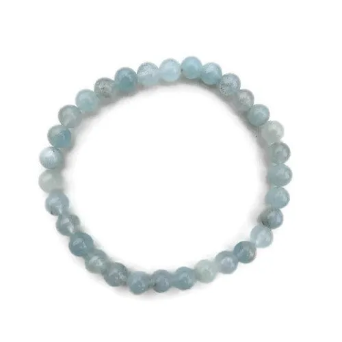 Aquamarine Bracelet | March Birthstone Crystal Healing Stone Bracelet