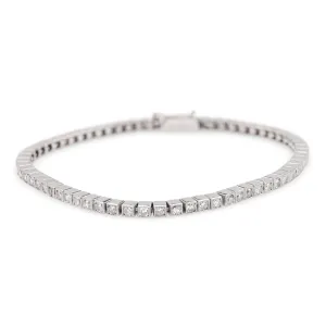 Art Deco Inspired 2.2 Carat Diamond Platinum Tennis Bracelet