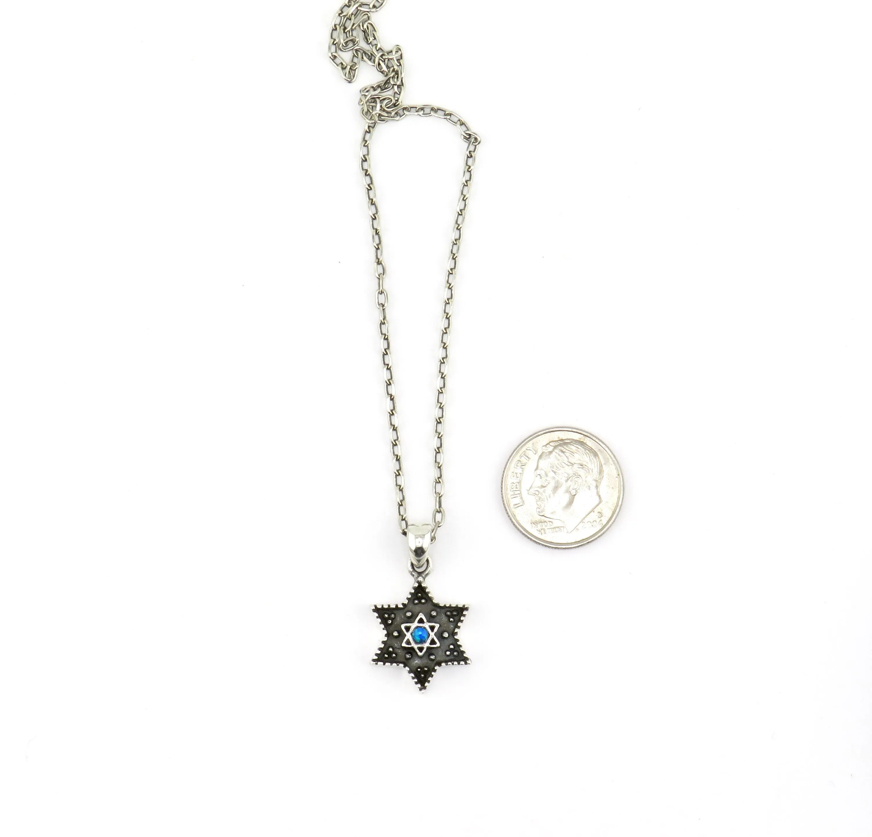 Artisinal Star of David Opal Necklace