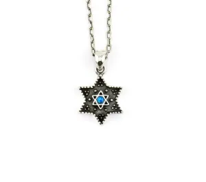 Artisinal Star of David Opal Necklace